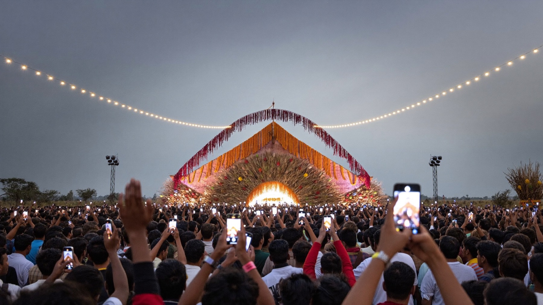 A festival crowd on Farmers Day